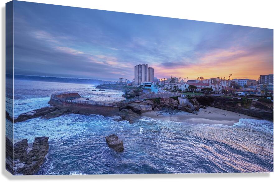 Blue La Jolla Cove Sunrise Canvas Print