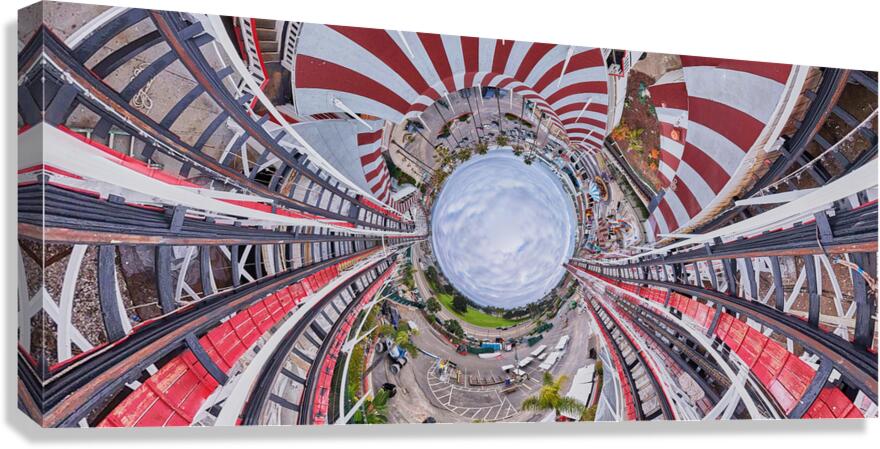 Roller Coaster Inverted 360 Canvas Print