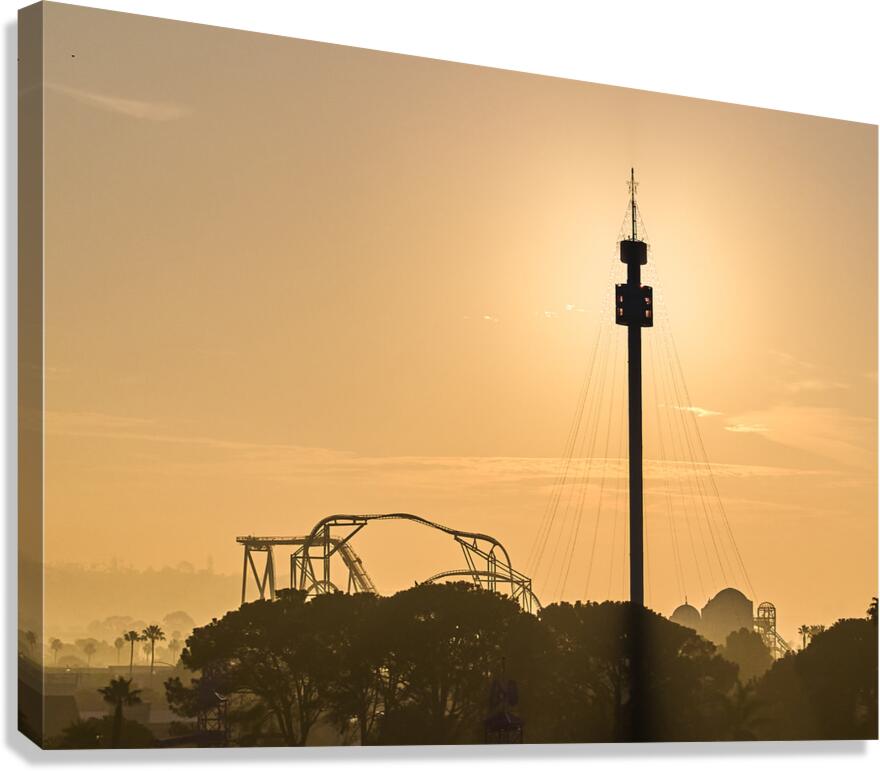 SeaWorld San Diego Silhouette Sunrise Canvas Print