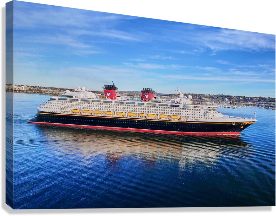 Disney Wonder In San Diego Canvas Print
