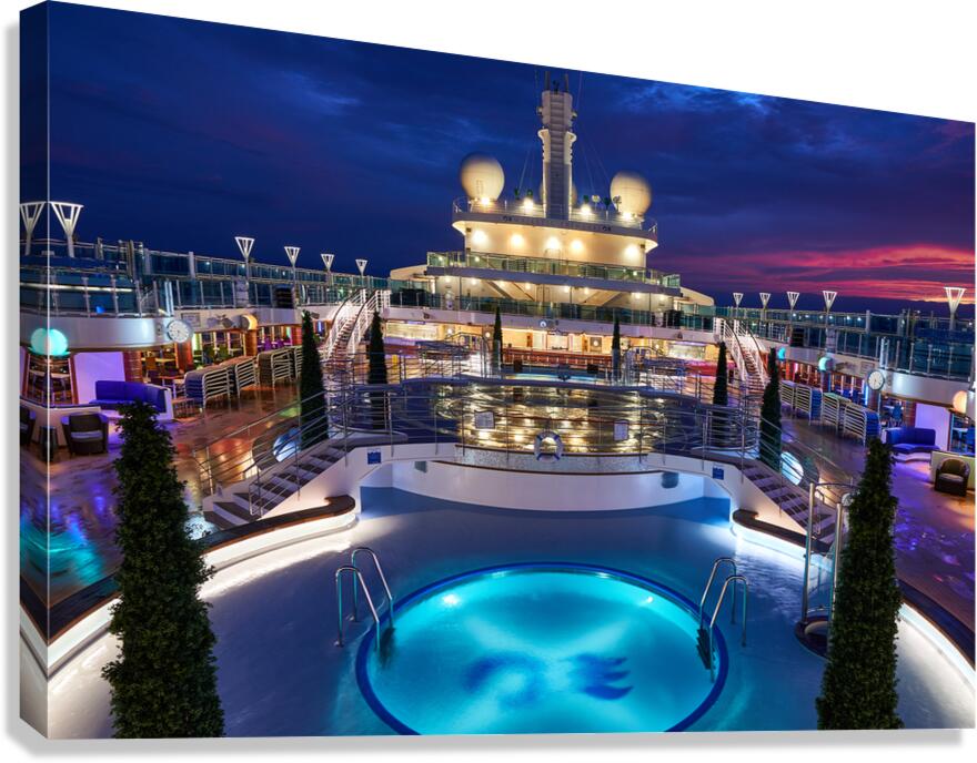 Blue Pool Sunrise Canvas Print