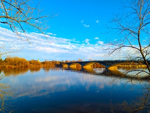 Golden Reflections at Pont-Viau