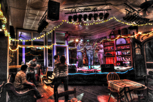 Blue grass band at Purple Fiddle