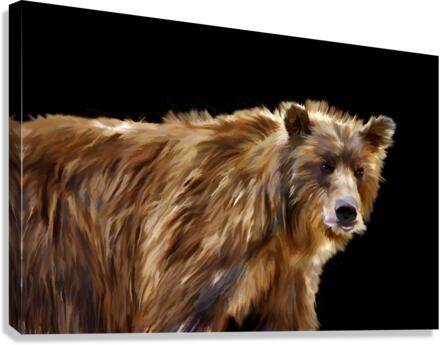 Portrait brown bear Canvas Print