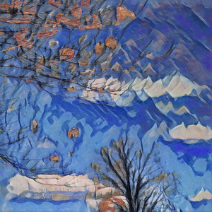 0811 Early Sring Blossoms In Teh Mountains