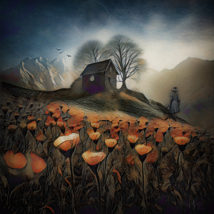 0879 Home In A Poppy Field