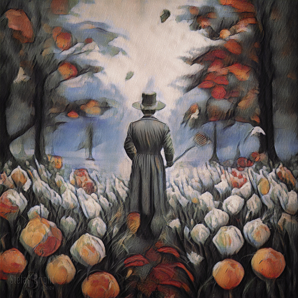 0889 Meditation Among The Blossoms Print