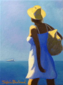 JEUNE FEMME DEVANT LA MER - YOUNG WOMAN IN FRONT OF THE SEA