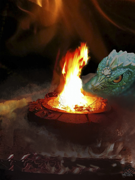 Dragon Fire Pit Print