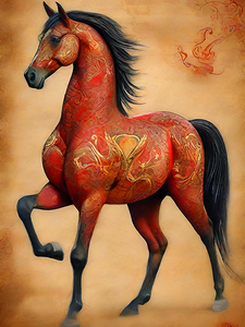 abstract arabic horse