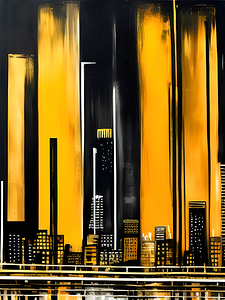 abstract city art