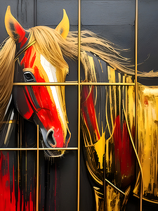 abstract horse art