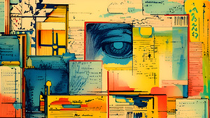 abstract art with geometry 