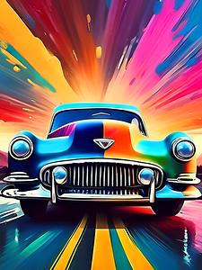 abstract car art