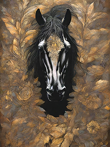 abstract art of horse