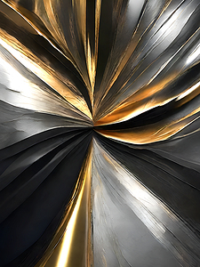 modern abstract black and gold