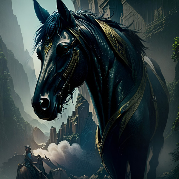 Majestic Black Beauty Print