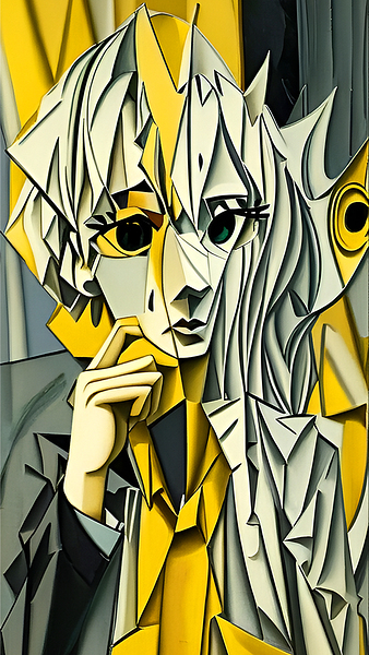 cubism abstract portrait Print