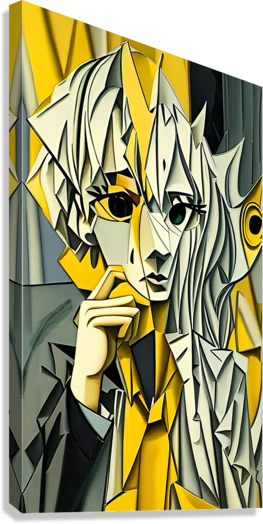 cubism abstract portrait Canvas Print