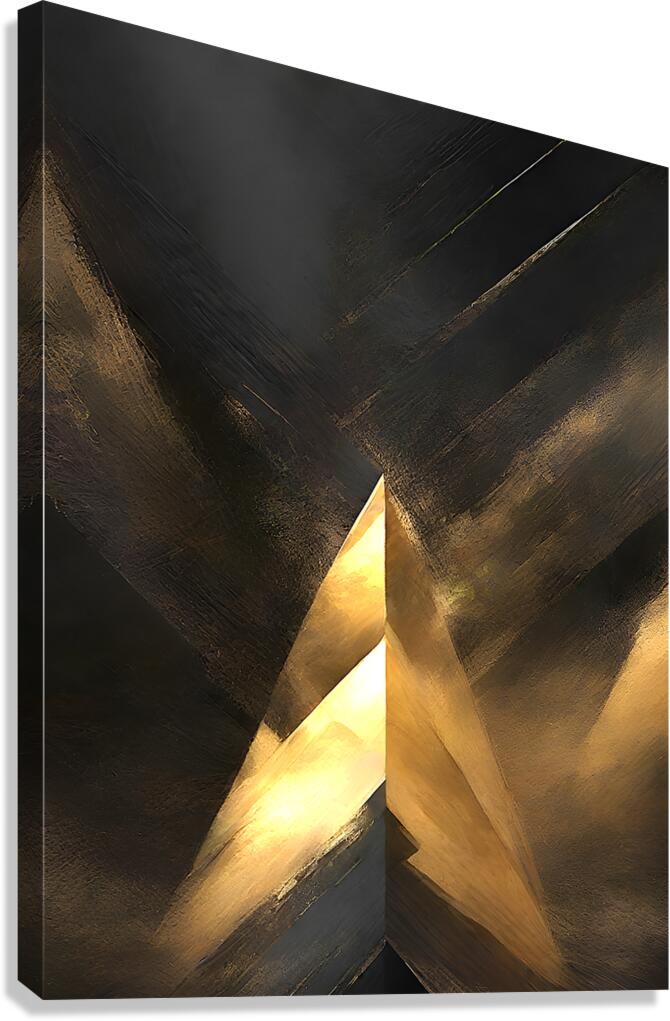 modern abstract black & gold Canvas Print