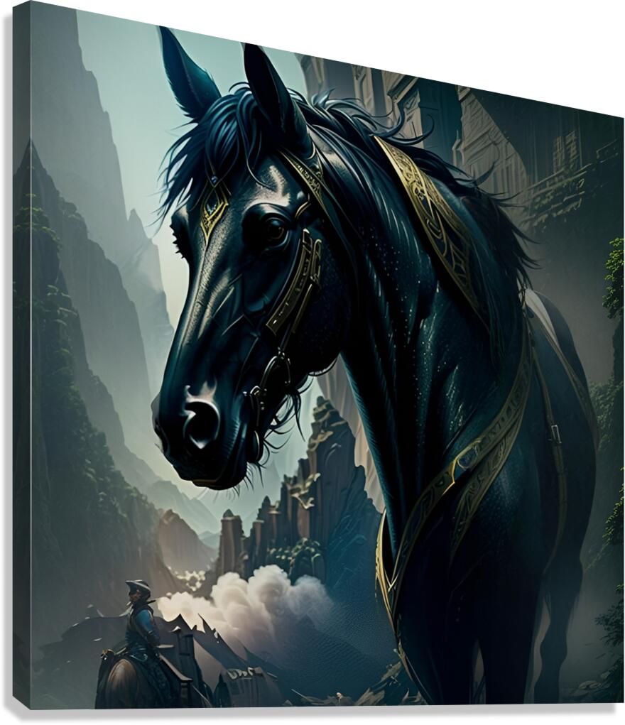 Majestic Black Beauty Canvas Print