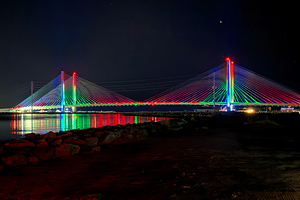 Christmas Bridge Two Towers