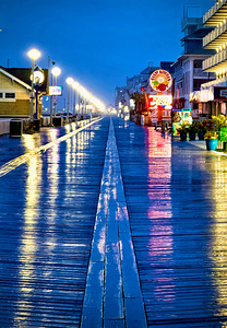 Boardwalk Deserted in Ocean City Maryland