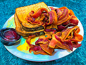 Bacon and Eggs Abstract