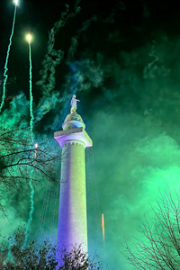 Baltimore Monument Lighting Celebration Green