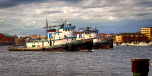 Baltimore Tugboat Twins in the Baltimore Inner Harbor