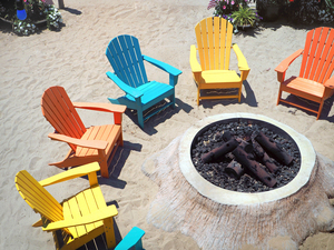 Beach Chairs Fire Pit