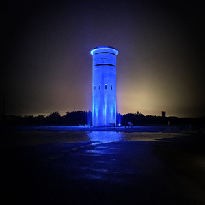 Fire Control Tower 3 Cobalt Blue Reflection