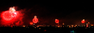 Baltimore Harbor Fireworks Panorama