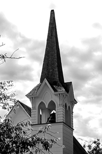 Frankford Presbyterian Steeple in Black and White
