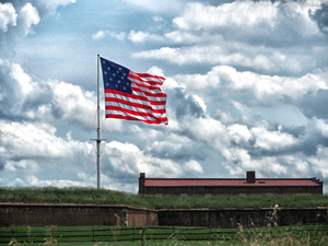 Garrison Flag over Fort McHenry