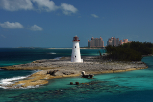 Nassau Lighthouse at Harbor Entrance