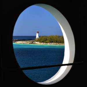 Porthole View of the Nassau Lighthouse