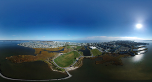 Ocean City Bay to Beach Panorama