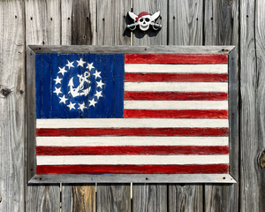 Ocean City Fence Flag w Pirate