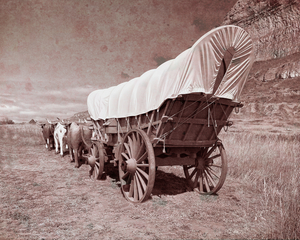 Old Tyme Conestoga Wagon on the Oregon Trail