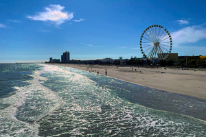 Sparkling Ocean and Skywheel at Myrtle Beach