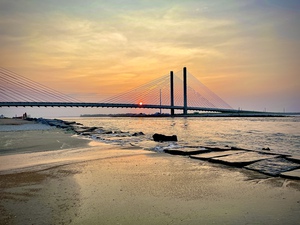 High Tide Sunset at the Indian River Inlet