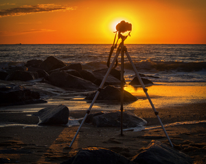 A Photographers Office At The Beach