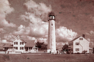 Fenwick Island Lighthouse Street View 1950s