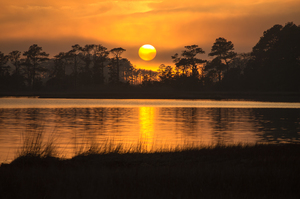 Assawoman Bay Sunset Reflection
