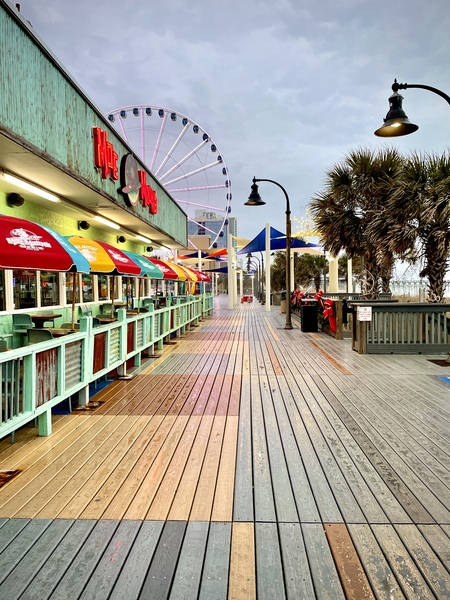 Deserted Boardwalk in Myrtle Beach by Bill Swartwout Photography