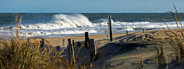 Fenwick Island Dunes and Waves Panorama Print