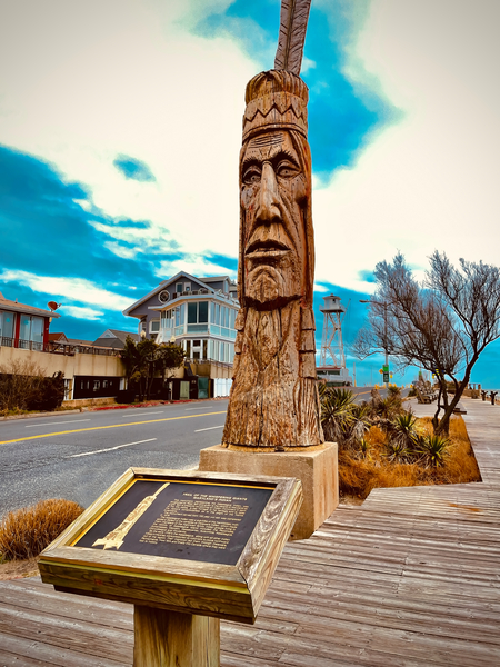 Assateague Indian at the Ocean City Inlet Print