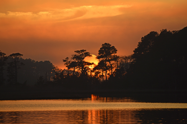 Assawoman Sunset near Ocean City Print