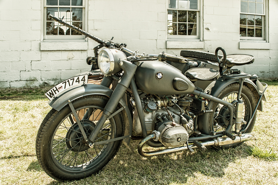 Vintage German Military Motorcycle Toned by Bill Swartwout